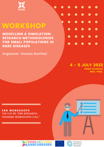 Perform you registration to the EJP RD's ERN Workshops entitled Modelling & Simulation: Research Methodologies for Small Populations in Rare Diseases" before 31st May 2022!